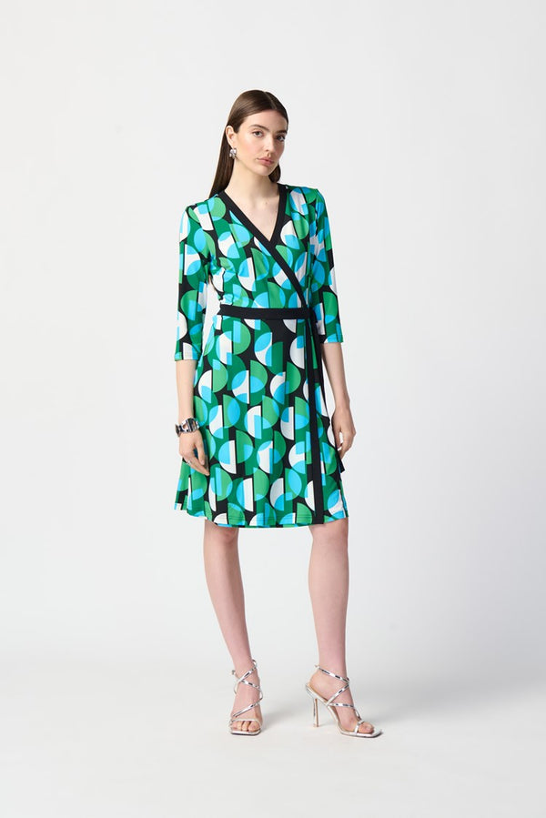 Patterned Perfection Wrap Dress