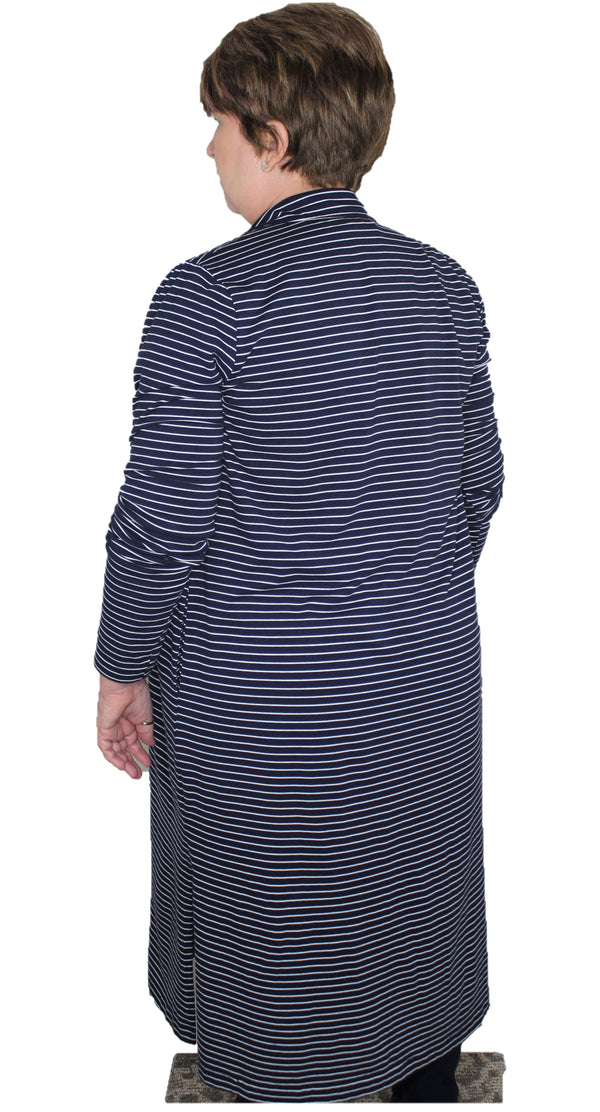 Ann Marie's Boutique Navy and White Striped Duster