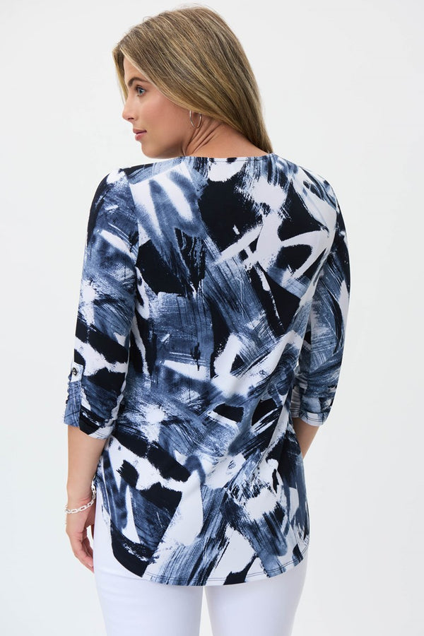 Abstract Shades of Blue Tunic