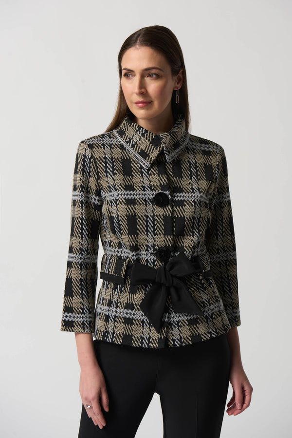 Plaid About You Belted Jacket