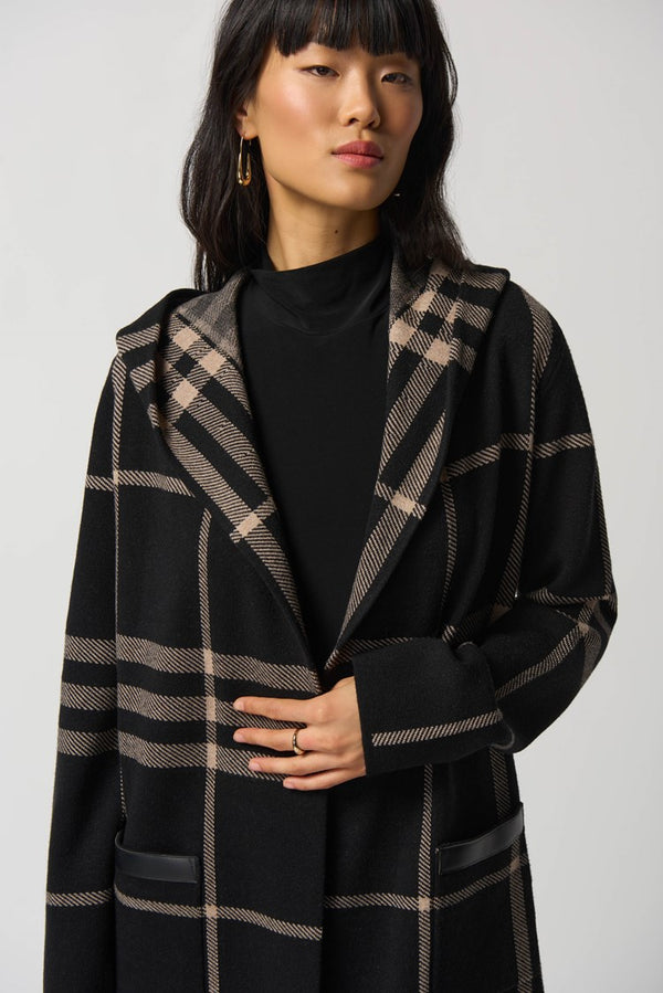 Plaid Perfection Hooded Coat