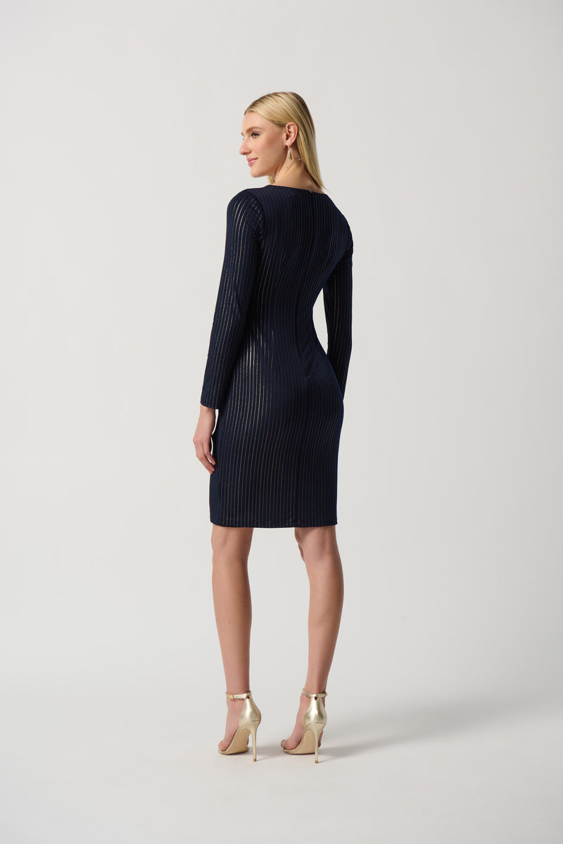 Navy and Gold Lux Stripped Dress