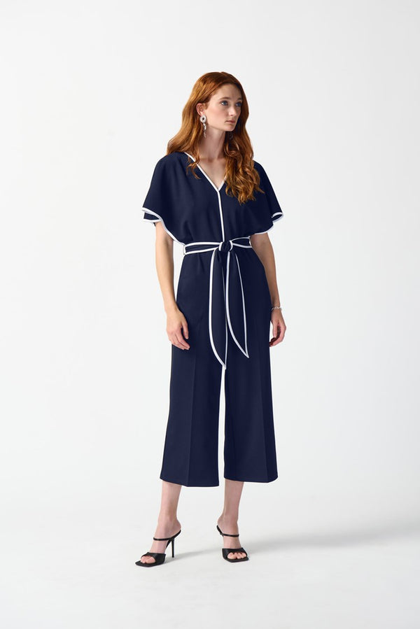 Chic Culotte Belted Jumpsuit