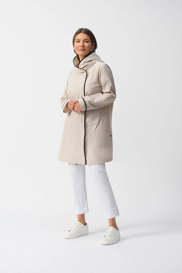 Memory Hooded Trapeze Coat