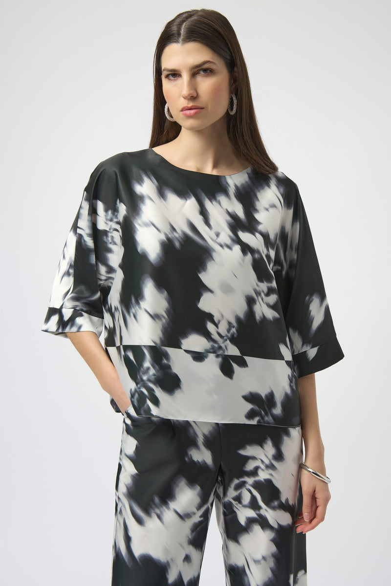 Blurred Florals Top & Pant Set