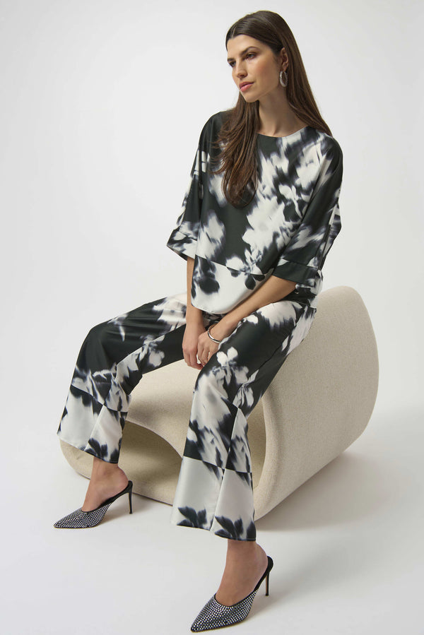 Blurred Florals Top & Pant Set
