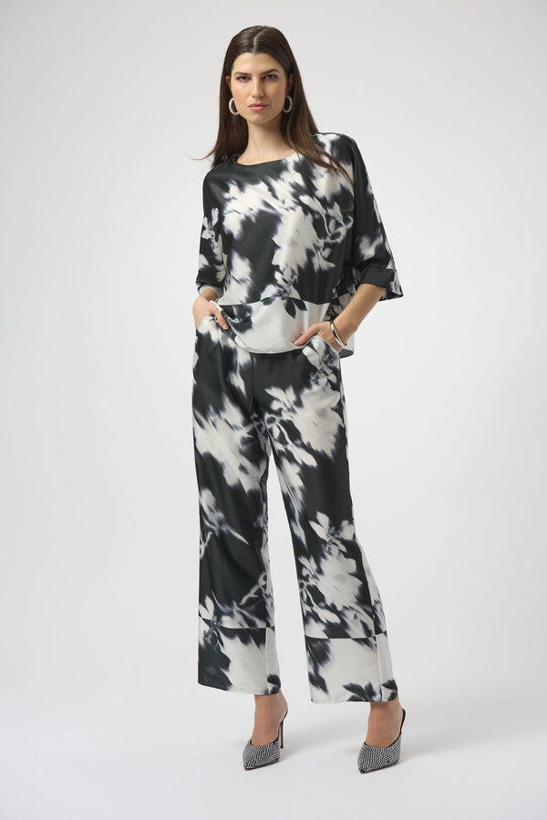 Blurred Florals Top & Pant Set