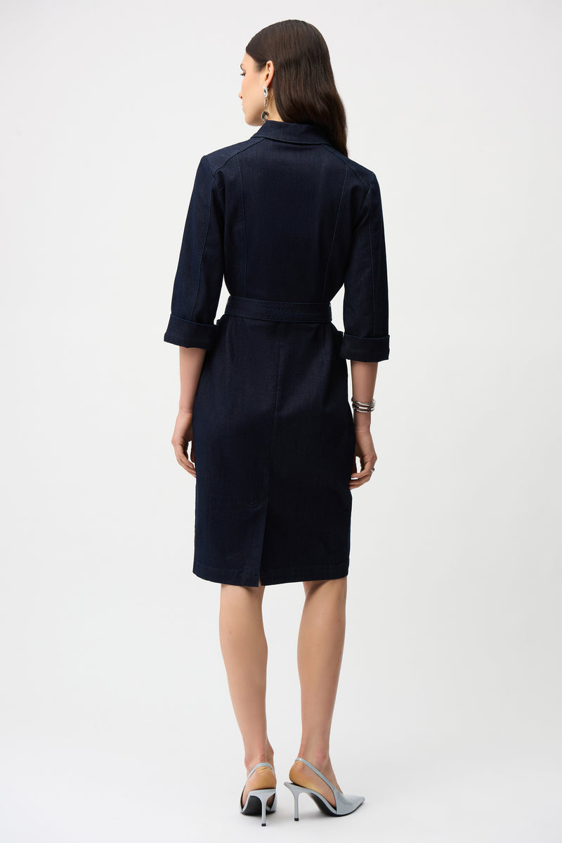 Delightful Denim Zipper Front Dress