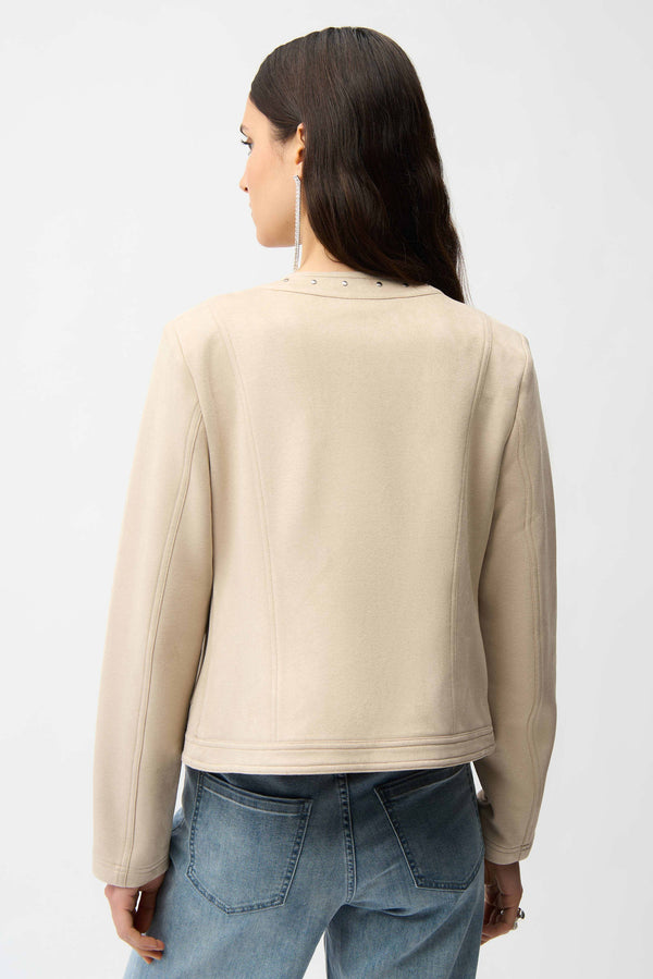 Suede Silver Embellished Jacket
