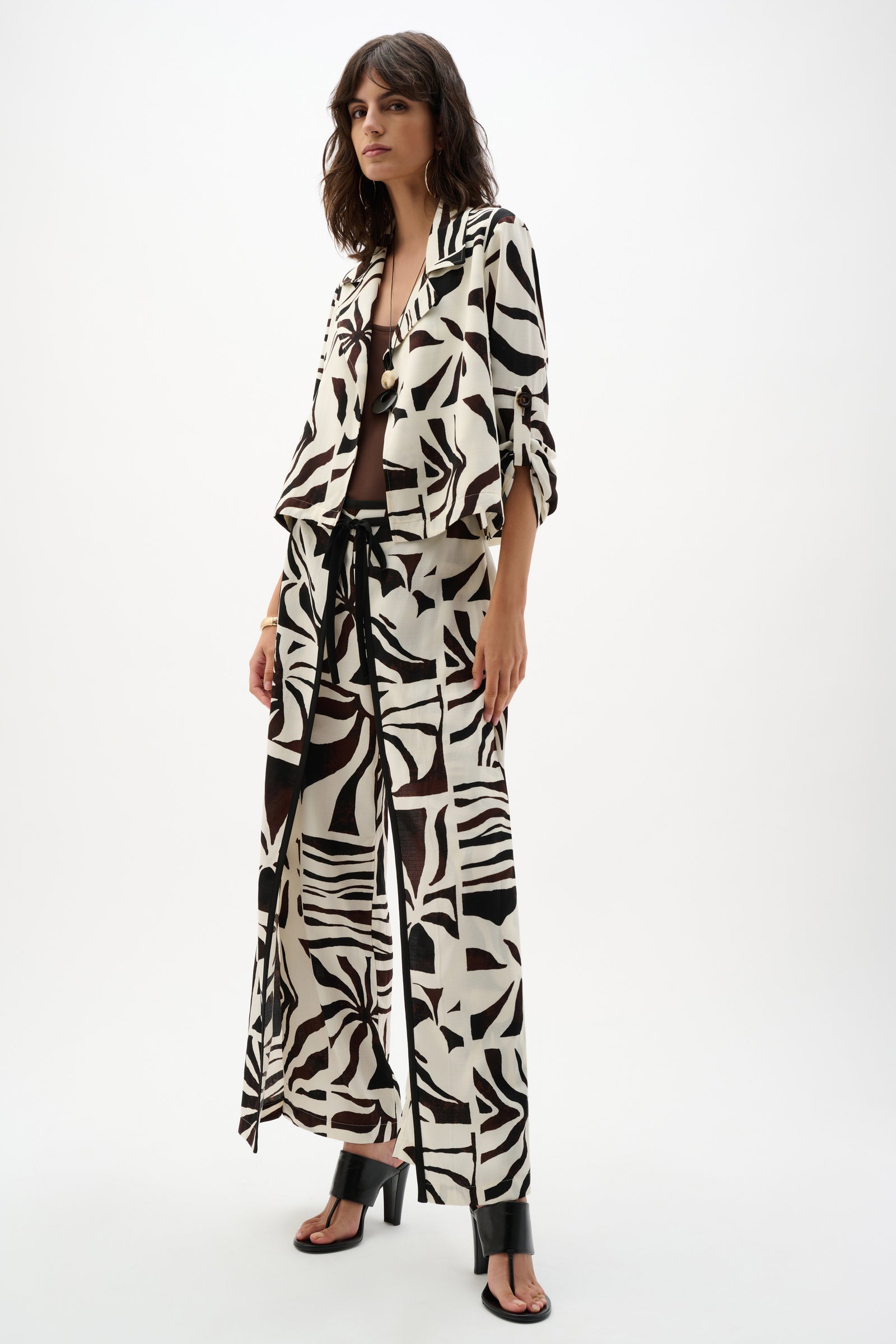 Tropical Print Boxy Blazer and Matching Pant Set – Ann Marie's