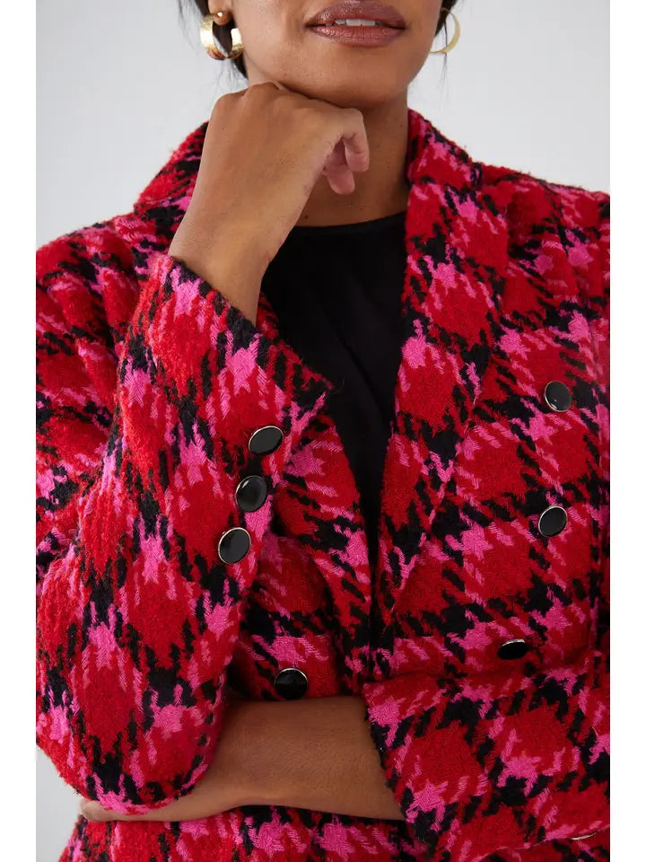 Calvin Houndstooth Blazer