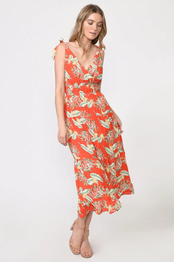 Haven Printed Midi Dress